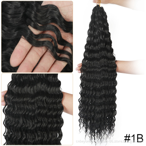 Long  synthetic hair for brading yaki ombre Curly Egyotian Water Wave braiding hair Crochet Wavy Braiding Hair